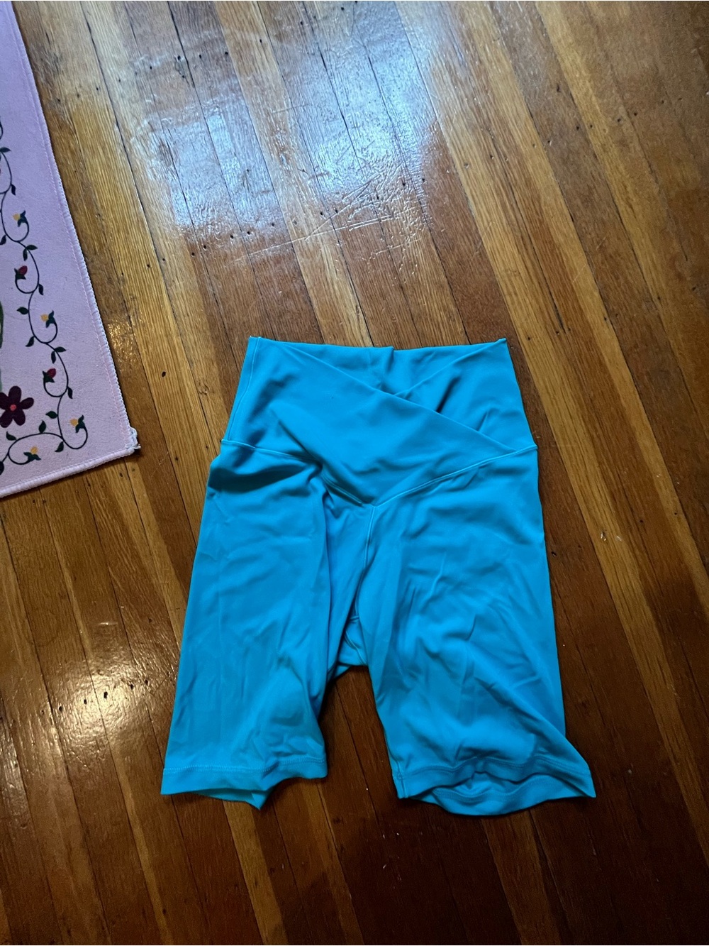 aerie Bright Blue High-Rise Bike Shorts